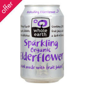 Whole Earth Organic Sparkling Elderflower - 330ml